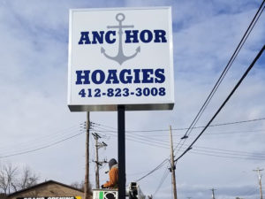 Anchor Hoagies Pylon Sign Installation