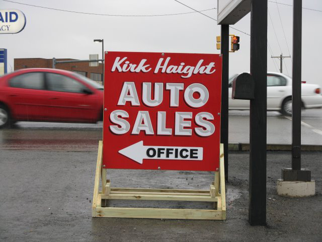 Kirk Haight Auto Sales A-Frame Sign