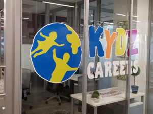 Kydz Careers Interior Glass Signs