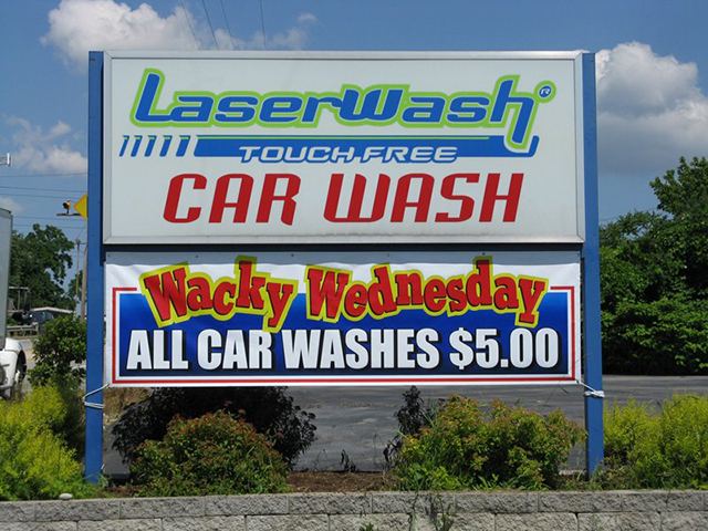 Laserwash Wacky Wednesday Banner