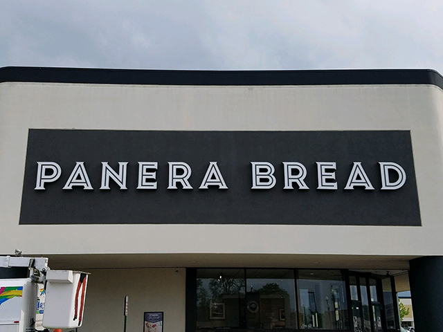 Panera Break Channel Letter Installation