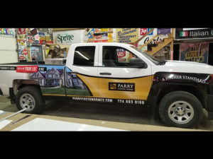 Parry Custom Homes Truck Wrap