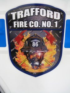 TRAFFORD FIRE TRUCK DOOR